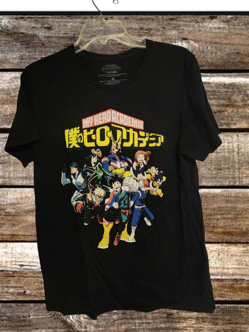 My Hero Academia Funimation Anime T-Shirt Black Class 1-A Group Graphic Tee M/M